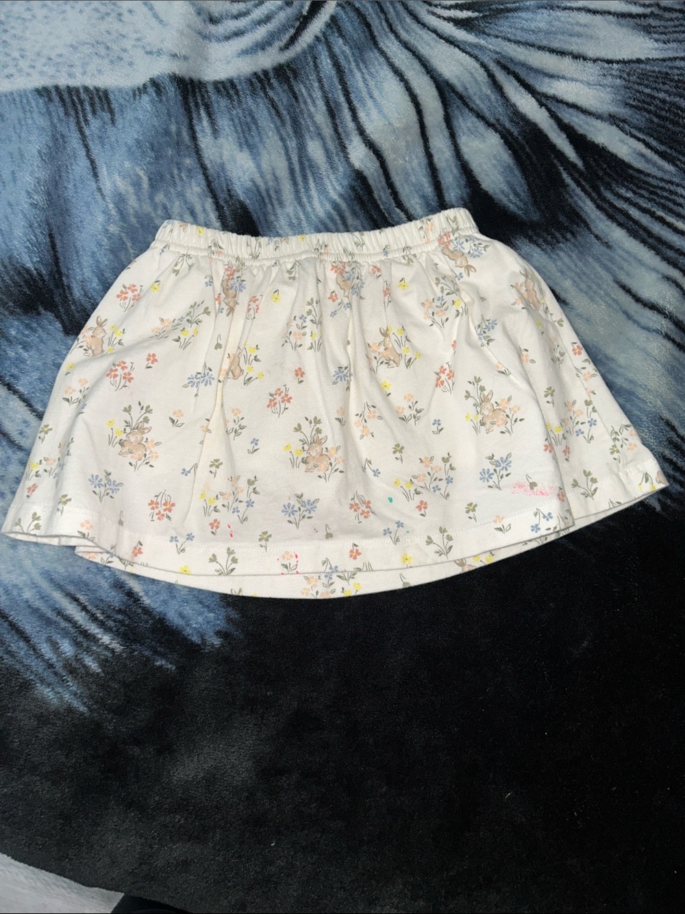 Carter's White Floral Elastic-Waist Skort